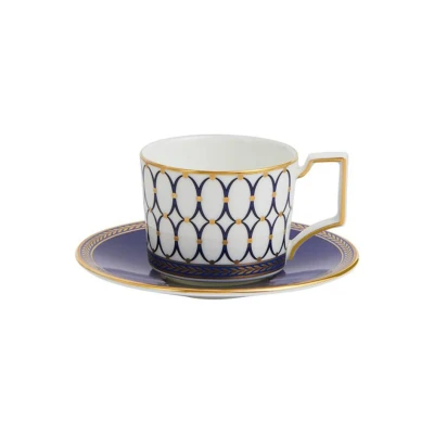 Afbeelding van Wedgwood Renaissance Gold Kop En Schotel 7 Cl Royalblauw