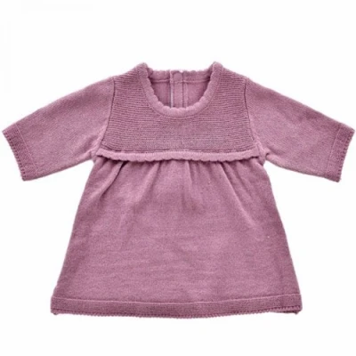 Afbeelding van Byastrup Poppenjurk Gebreid 35 Cm Lila