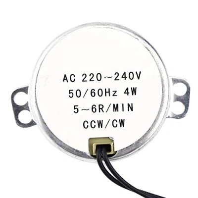 Afbeelding van TOPINCN Synchrone motor voor elektrische magnetron, geschikt tafelmotor, vervangende draaiplateau synchronisatiemotor, rond, 4 W, CW/CCW, 220 240 V (5 6 tpm)