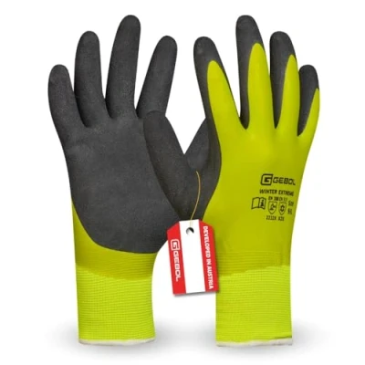 Afbeelding van Gebol Winter Extreme Waterdichte werkhandschoenen met hoge gripveiligheid, naadloze winterhandschoenen, warme voering, maat XL (maat 10), groen/zwart, 1 paar