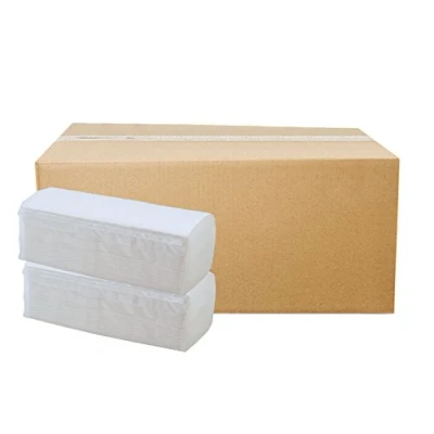 Afbeelding van 4.000 vellen papieren handdoeken premium vouwhanddoek wit hoogwit 2 laags 25 x 23 cm ZZ vouw