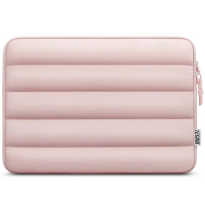 Afbeelding van TECOOL Puffy 15 15,6 inch laptoptas voor Lenovo Ideapad Thinkpad HP Pavilion Dell Acer ASUS Chromebook Samsung, MacBook Pro 16 M3 M2 M1 2023, waterdichte pc hoes, roze