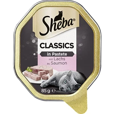 Afbeelding van 44x85g Kuipjes in paté met Zalm Sheba Kattenvoer