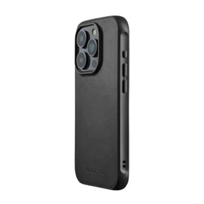 Afbeelding van MUJJO Leather Shield Case iPhone 16 Pro Max zwart CL 057 BK