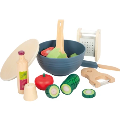 Afbeelding van Small Foot Houten Speelgoed Eten Salade Speelset, 11dlg.