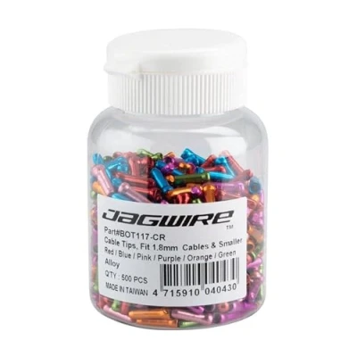 Afbeelding van Cable Tips Brake or Shift (500pcs) Red / Blue Pink Purple Orange Green