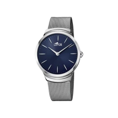 Afbeelding van Lotus Watches Klassiek herenhorloge met roestvrijstalen armband 18493/2, zilver/blauw, mittel,