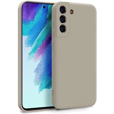 Afbeelding van MyGadget Beschermhoes voor Samsung Galaxy S21 FE, zachte en soepele hoes van TPU, met microvezelvoering, extra dun licht, grijs