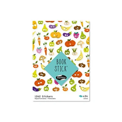 Afbeelding van Maildor AE200C Een book Stick stickers, 24 vellen, 14,8 x 21 cm, geassorteerd motief Emoticones (1262 stickers)