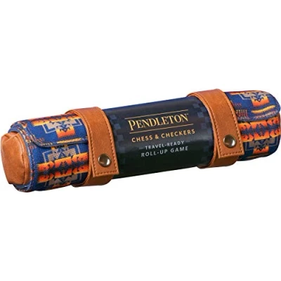 Afbeelding van Pendleton Chess &amp; Checkers: Travel Ready Roll Up Game