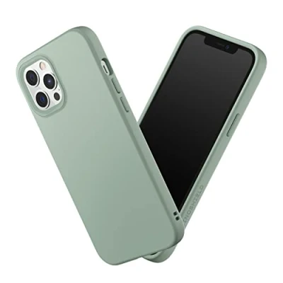 Afbeelding van RHINOSHIELD SolidSuit beschermhoes compatibel met [iPhone 12 Pro Max] dun hoesje schokabsorberende technologie en matte premium afwerking, verwisselbare fotolenscontour saliegroen