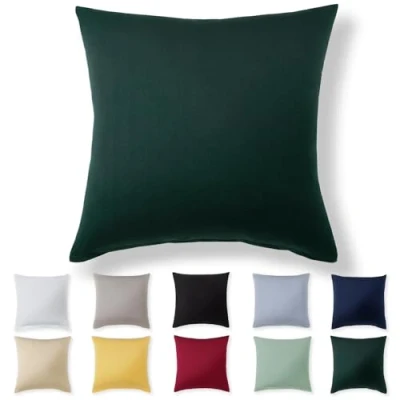 Afbeelding van Alreya Kussensloop 80 x cm, bosgroen, 100% jersey katoen, superzacht, met ritssluiting