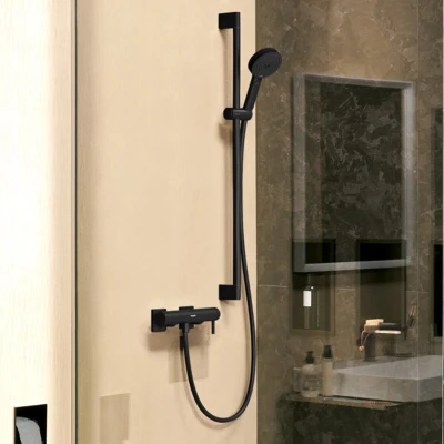 Afbeelding van hansgrohe Tecturis E ééngreeps douchekraan opbouw Brushed Bronze