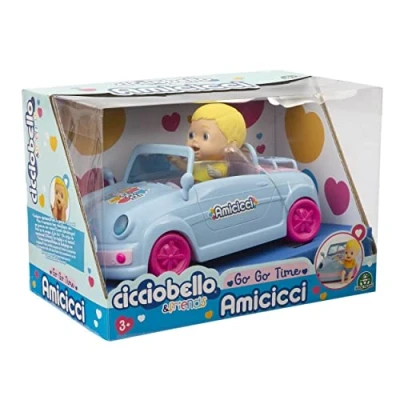 Afbeelding van Cicciobello Vrienden Auto Cabrio, inclusief mini figuur met T shirt en gekleurde laag, voor meisjes vanaf 3 jaar, Giochi Preziosi, CC020000