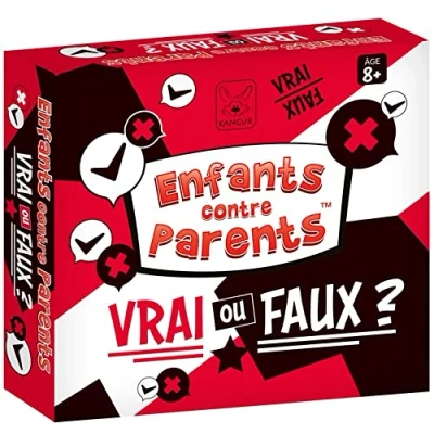 Afbeelding van KANGUR Educatief bordspel quiz voor kinderen en volwassenen, het gezin, gezelschapsspel, tegen ouders. Echt of onwaar, vanaf 8 jaar