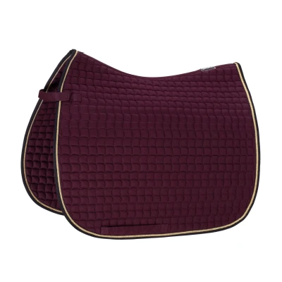 Image de Eskadron Tapis de Selle Cotton Contrast Dressuur Blackberry Poney
