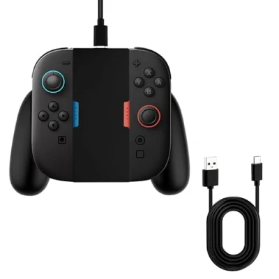 Image de Mcbazel Station de Charge pour Nintendo Switch 2 Joycon, Support Manette Magnétique Stable Noir