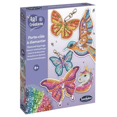 Afbeelding van Sentosphère Art &amp; Creations sleutelhanger met diamanten, knutselen, vanaf 8 jaar, ref. 32480, cadeau idee