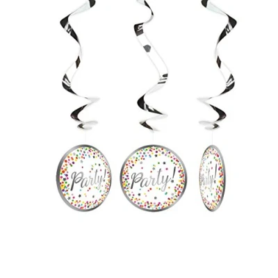 Afbeelding van Folat Folie Confetti Spiraal deco (3 stuks)