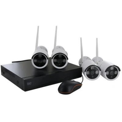 Afbeelding van Draadloze NVR videobewakingsset + 4 camera&#039;s DIO CONNECTED HOME 3MP