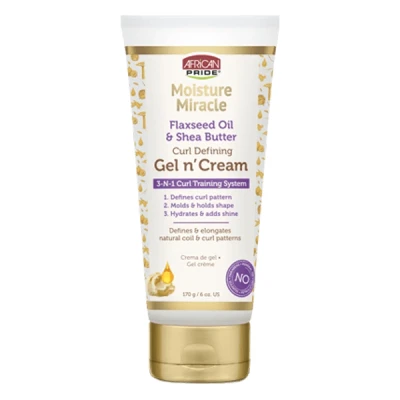 Afbeelding van African Pride Moisture Miracle Flaxseed Oil &amp; Shea Butter Gel N&#039; Cream 170gr
