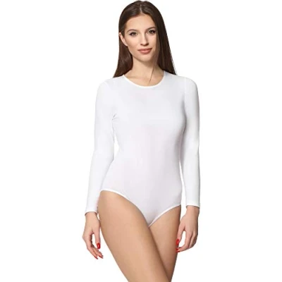 Afbeelding van Merry Style Body met lange mouwen, sexy ondergoed, dames, MS 114, Wit.