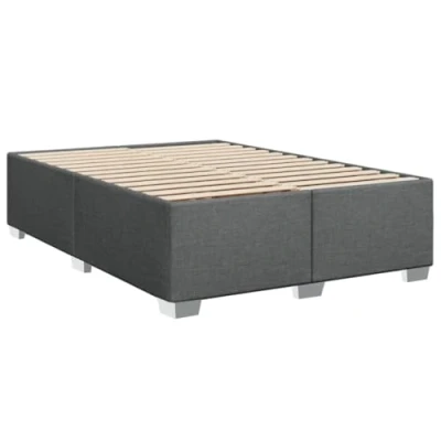 Afbeelding van vidaXL Bedframe zonder matras stof donkergrijs 140x200 cm