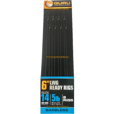 Afbeelding van Guru 6’’ LWG Ready Rigs Barbles Maat : Haak 14 0,15mm