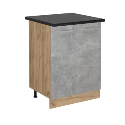 Afbeelding van Vicco Keukenonderkast R Line, Beton/Krachtige eik goud, 60 cm , WB Antraciet