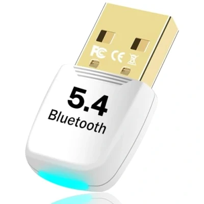 Afbeelding van Bluetooth 5.4 adapter voor pc, USB dongle, EDR draadloze ontvanger laptop, headset met toetsenbord, stereo, compatibel Windows 11/10/8.1/7 (BT542 1)