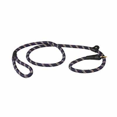 Afbeelding van Weatherbeeta Slip Dog Lead Rope Leather Navy/Brown L