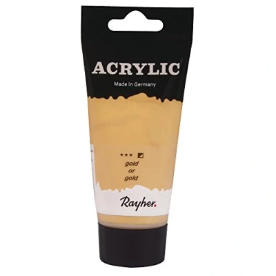 Afbeelding van Gouden acrylverf/hobbyverf op waterbasis 75 ml Schilderen/knutselen Voor kinderen en volwassenen