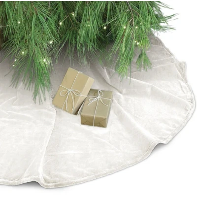Afbeelding van Unique Living Treeskirt Kelsey 120Øcm off white Kerstboomkleed