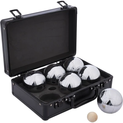Afbeelding van Jeu de boules 6 ballen in zwarte aluminium koffer