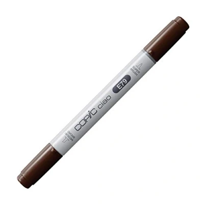 Afbeelding van COPIC Ciao E79, Cashew, Twin Marker met een medium brede punt en &quot;Brush&quot; punt.