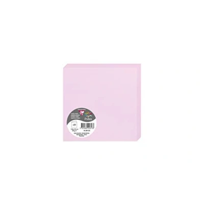 Afbeelding van Clairefontaine 2813C verpakking met 25 dubbele kaarten vierkant, 13,5 x cm 210 g/m² kleur: dragée roos, uitnodigingskaarten voor evenementen en overeenstemming, stuifmeel serie, premium papier, glad