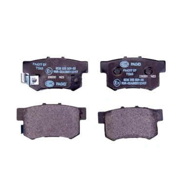 Afbeelding van HELLA 8DB 355 009 581 Remblokkenset Met akoestische slijtagewaarschuwing HONDA: CIVIC 7 Hatchback, S2000, Jazz 2