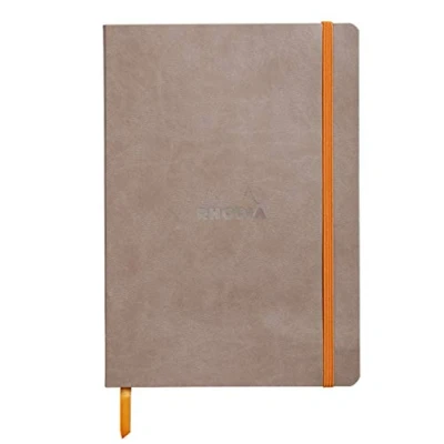 Afbeelding van Rhodia rama taupe 14,8x21 gelinieerd soft ivoor 117404C: 28
