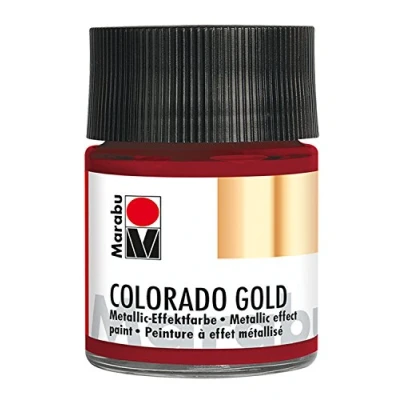 Afbeelding van Marabu Colorado Gold 12640005732 metallic effect, 50 ml, rood, op waterbasis, lichtecht, weerbestendig, sneldrogend, voor penseel en stippen