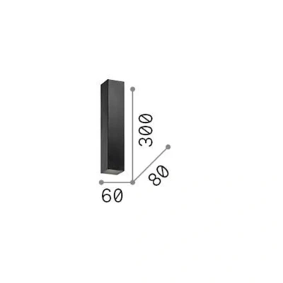 Afbeelding van Wandlamp Ideal Lux Sky goudkleurig metaal hoogte 30 cm omhoog/omlaag