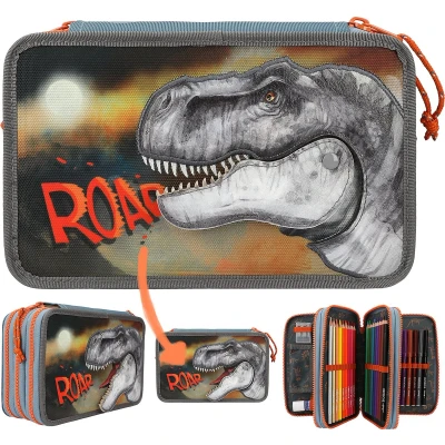 Afbeelding van Depesche Dino World 3 vaks gevulde etui ROAR
