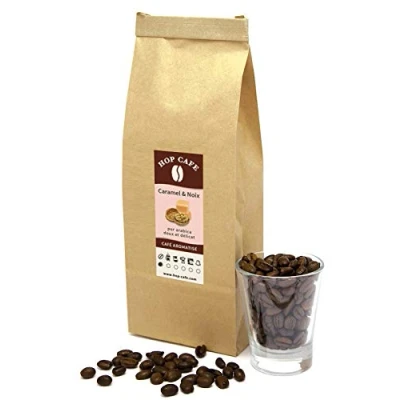Afbeelding van HOP CAFE Koffiebonen op smaak gebracht karamel en noten 500 g