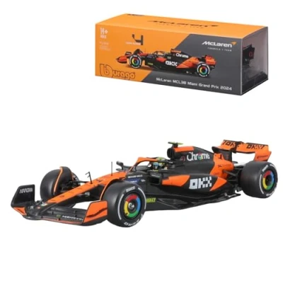 Afbeelding van Bburago Voertuig F1 McLaren MCL38 2024 Norris met helm