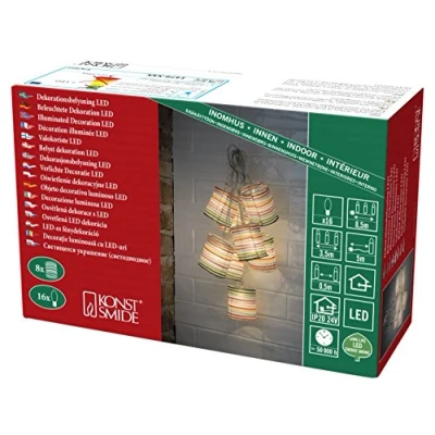Afbeelding van Konstsmide 1479 503 Motief lichtketting Lantaarns Binnen werkt op het lichtnet Aantal lampen 16 LED Warmwit Verlichte lengte: 3.5 m