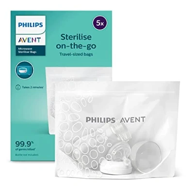 Image de Philips AVENT Les pochettes de stérilisation pour micro ondes accessoires repas, blanc