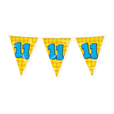 Afbeelding van Vlaggenlijn slinger 11 jaar party 10 meter