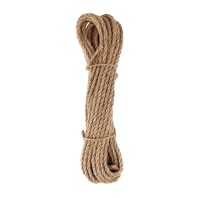 Afbeelding van D.RECT Jute touw, 6 mm, 10 m, henneptouw, natuurlijke vezels natuur