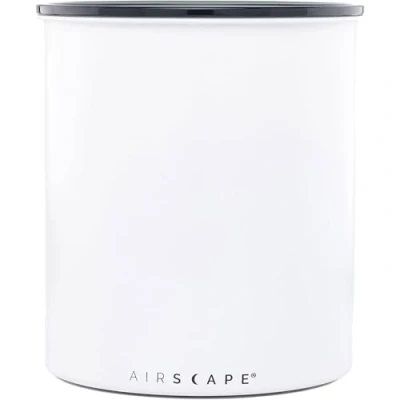 Afbeelding van Airscape LET OP 1 Kilo! Koffiebonen Voorraadpotten Koffie Staal Mat wit
