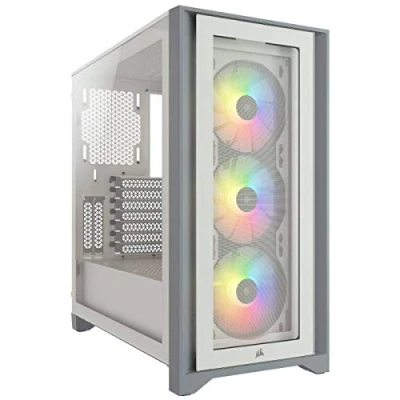 Afbeelding van Corsair iCUE 4000X RGB Midi tower PC behuizing Wit