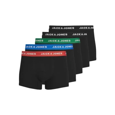 Image de JACK &amp; JONES Male Trunks Lot de 5 sous vêtements pour homme Taille XS à XXL, Bleu électrique, M